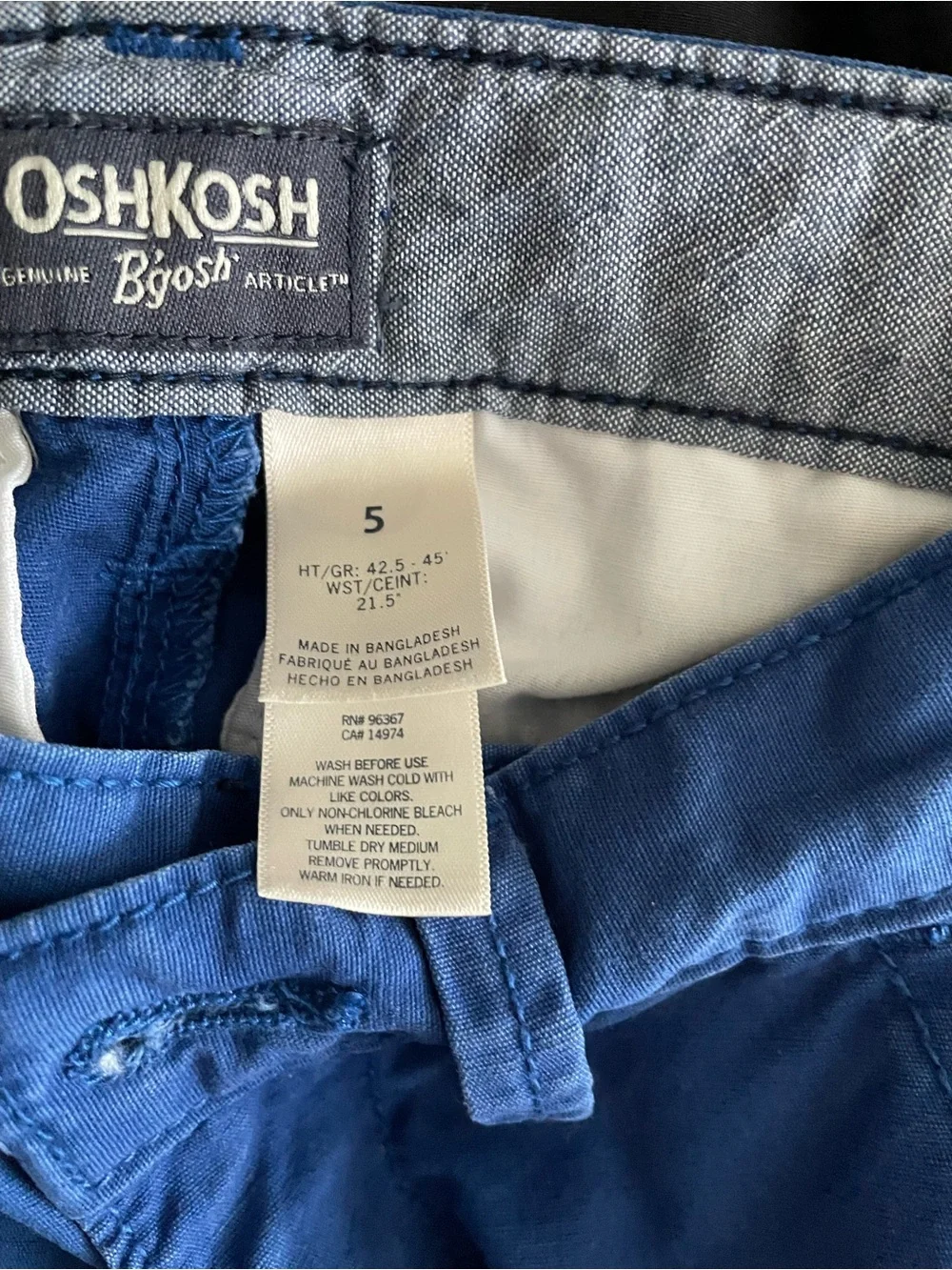 OshKosh B'gosh Royal Blue Cotton Shorts
